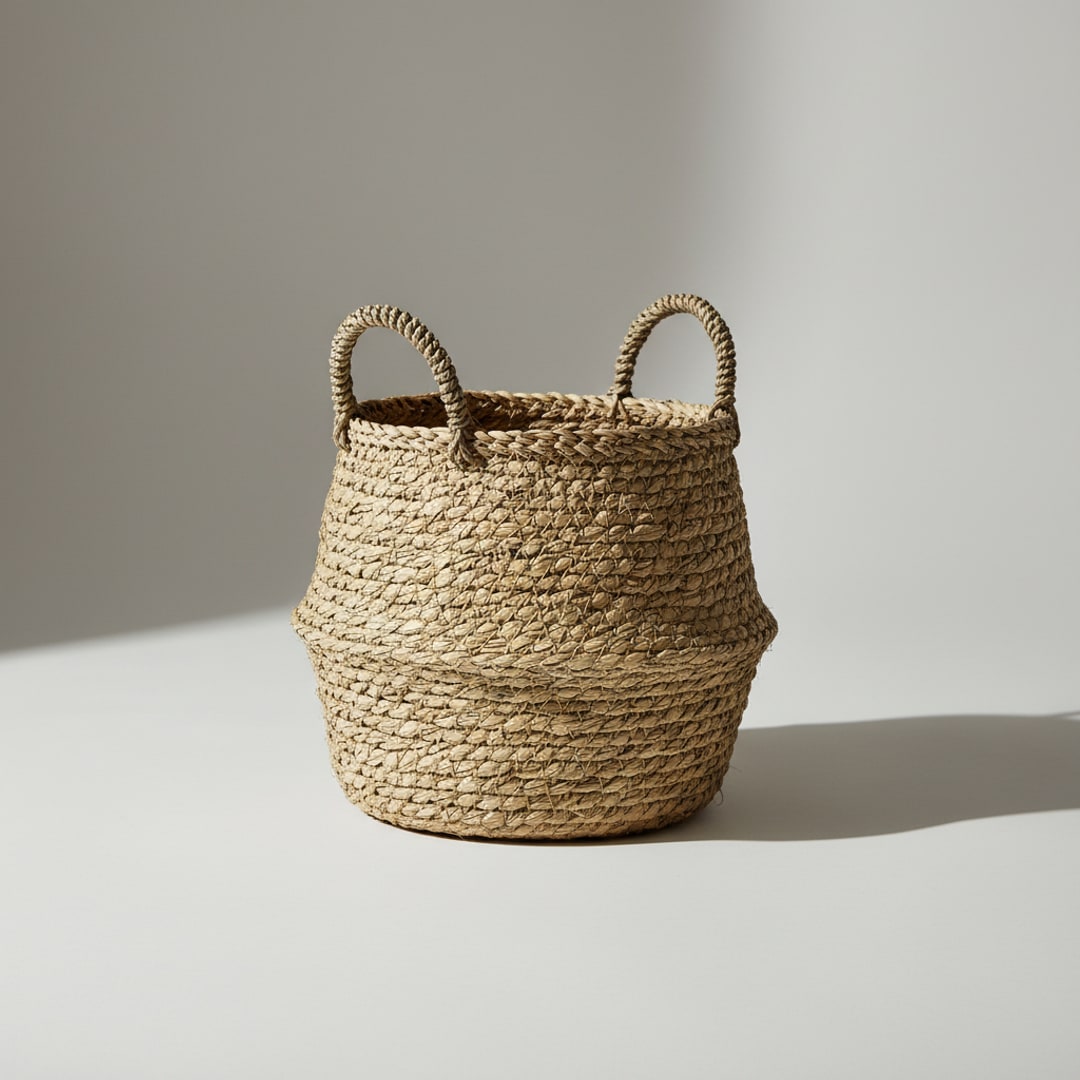 Woven Seagrass Basket, Medium